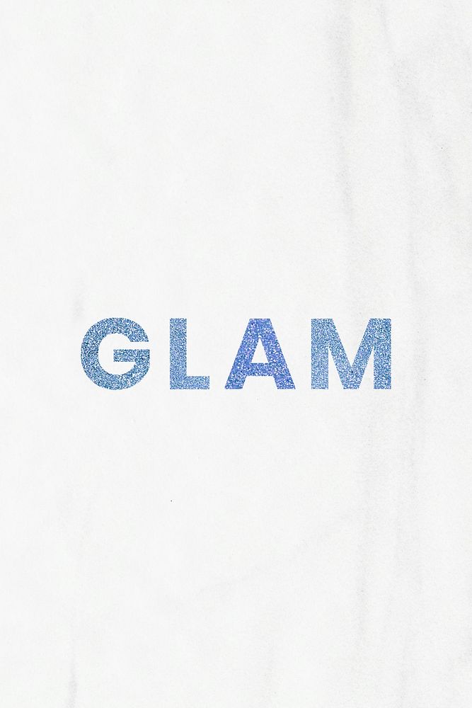 Shimmery blue Glam typography social banner