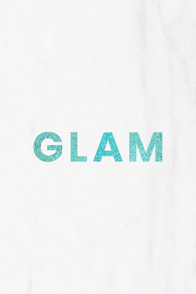 Glam sparkly aqua blue word social banner