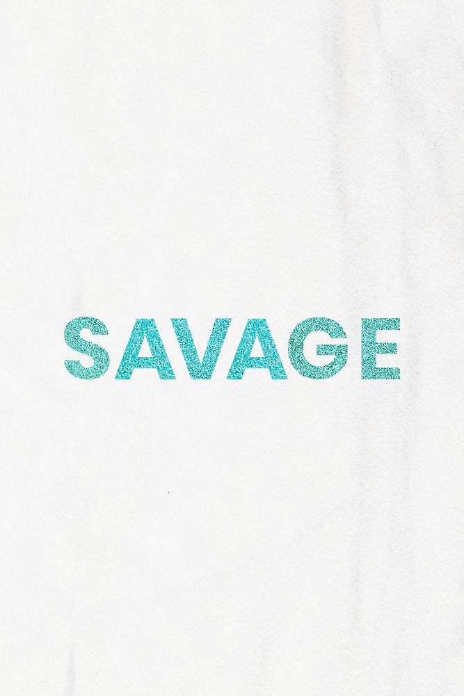 Savage shimmery aqua blue quote social banner