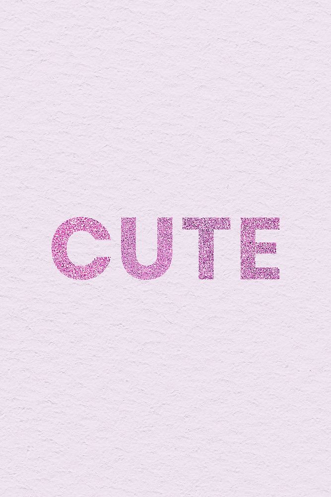 Hot pink Cute typography with texture background