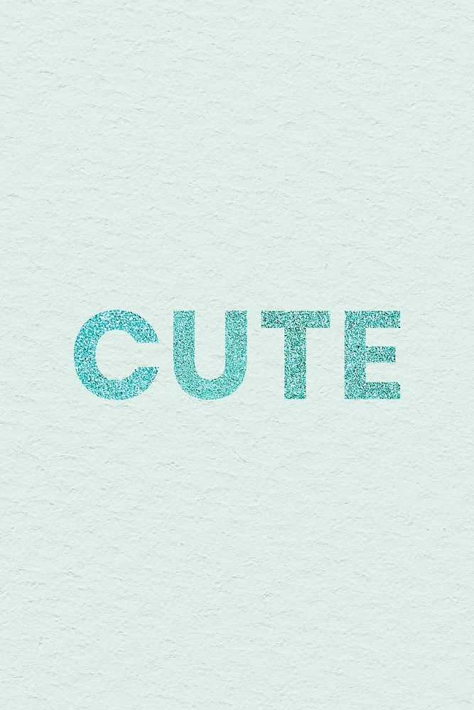 Cute aqua blue shiny word typography banner