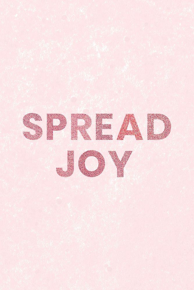 Spread Joy glittery red typography textured background