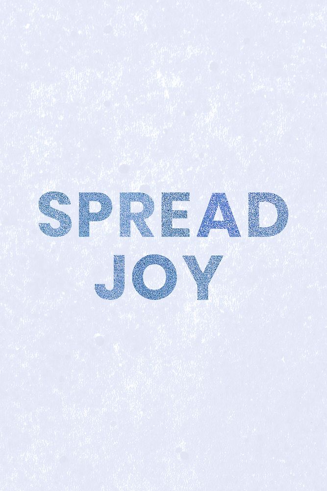 Shimmery blue Spread Joy typography social banner