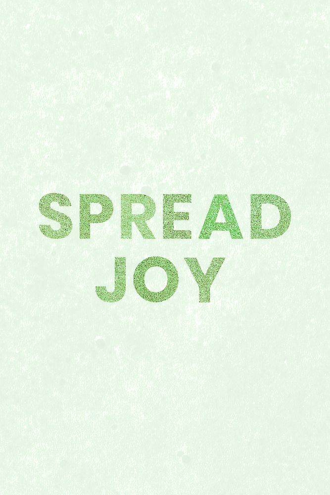 Trendy green Spread Joy sparkly typography social banner