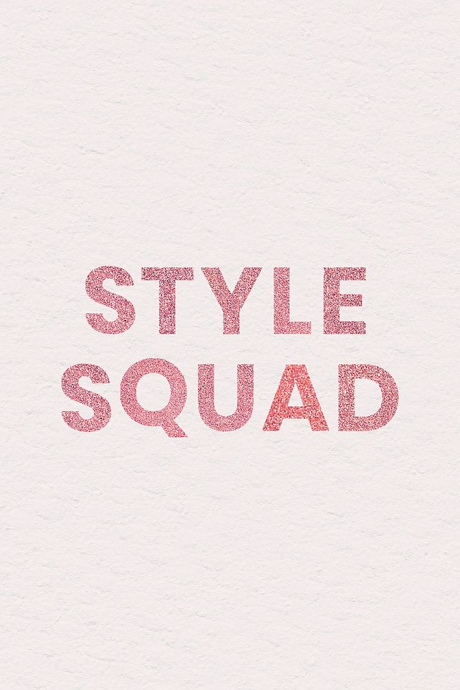 Style Squad glittery red typography textured background