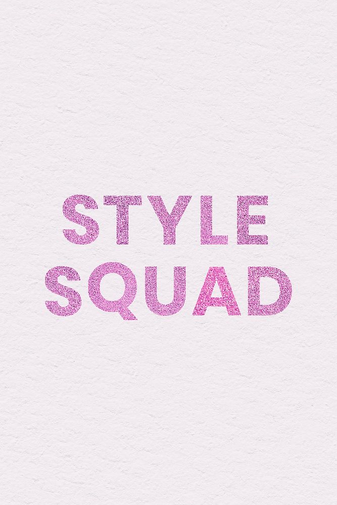 Hot pink Style Squad typography banner