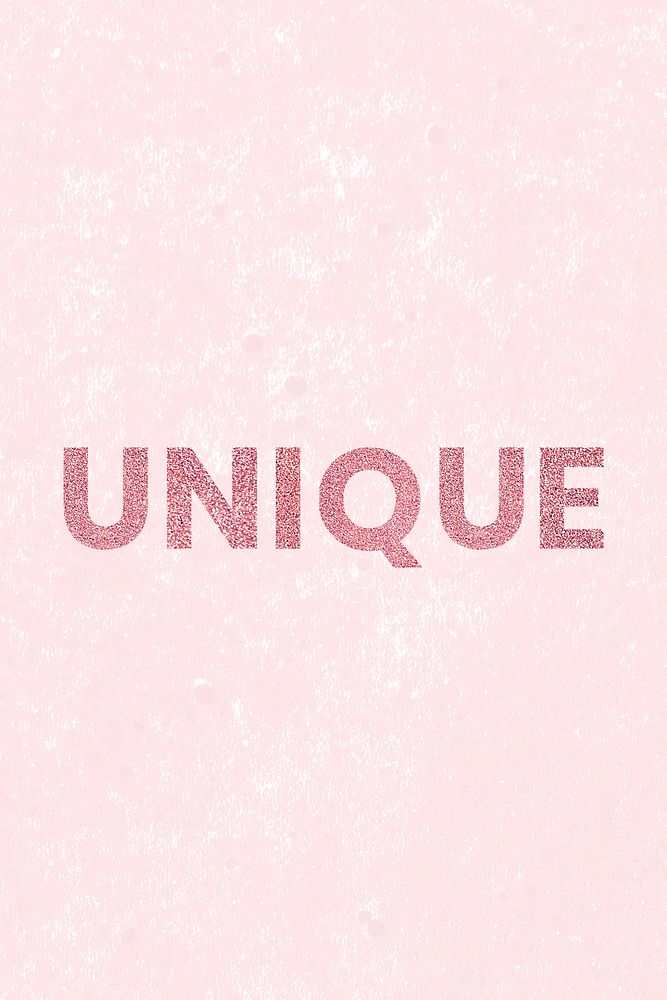Sparkly red Unique on pink texture background