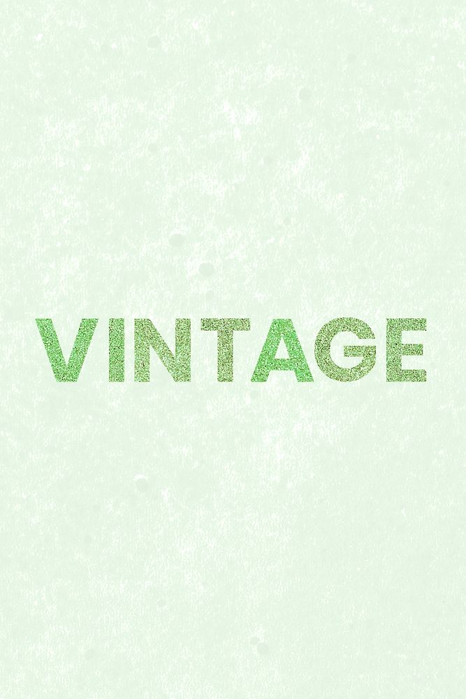 Trendy green Vintage sparkly typography social banner