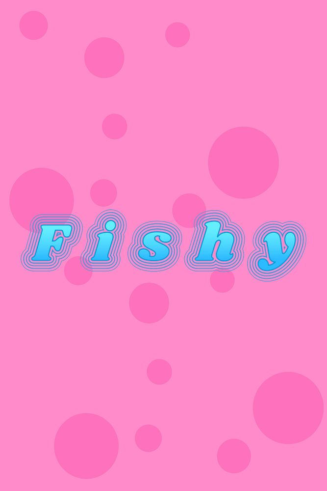 Fishy funky typography colorful font banner