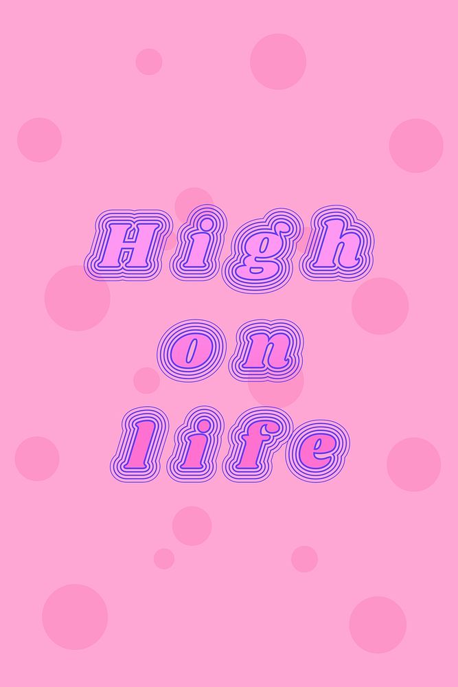 High on life typography colorful font banner