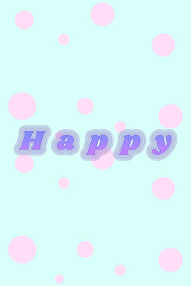 Happy funky typography colorful font banner