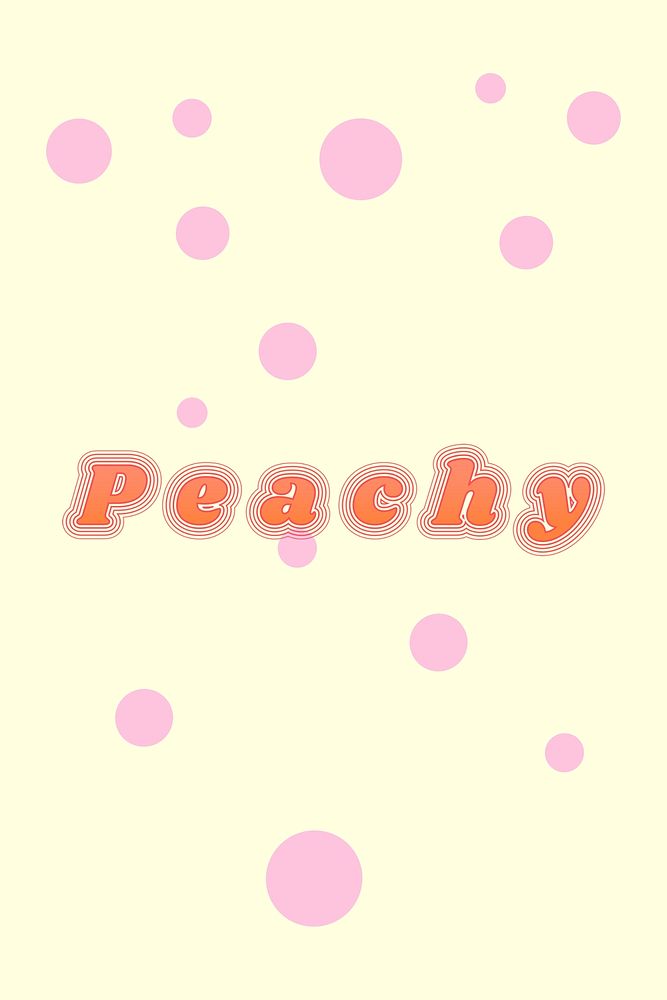 Peachy funky typography colorful font banner