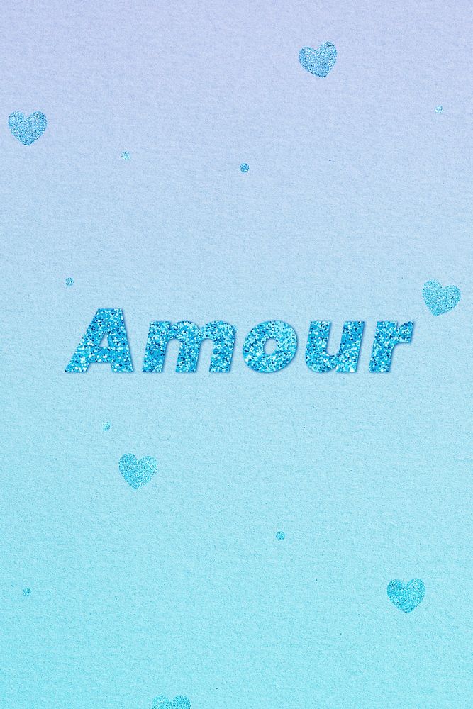 Amour glitter text font