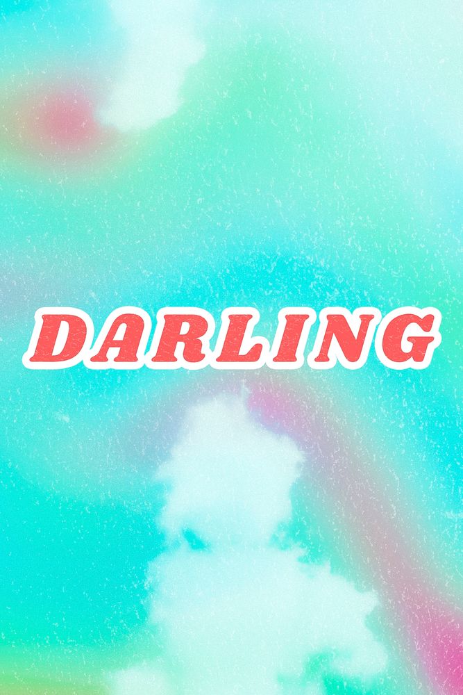 Blue Darling aesthetic word candy background