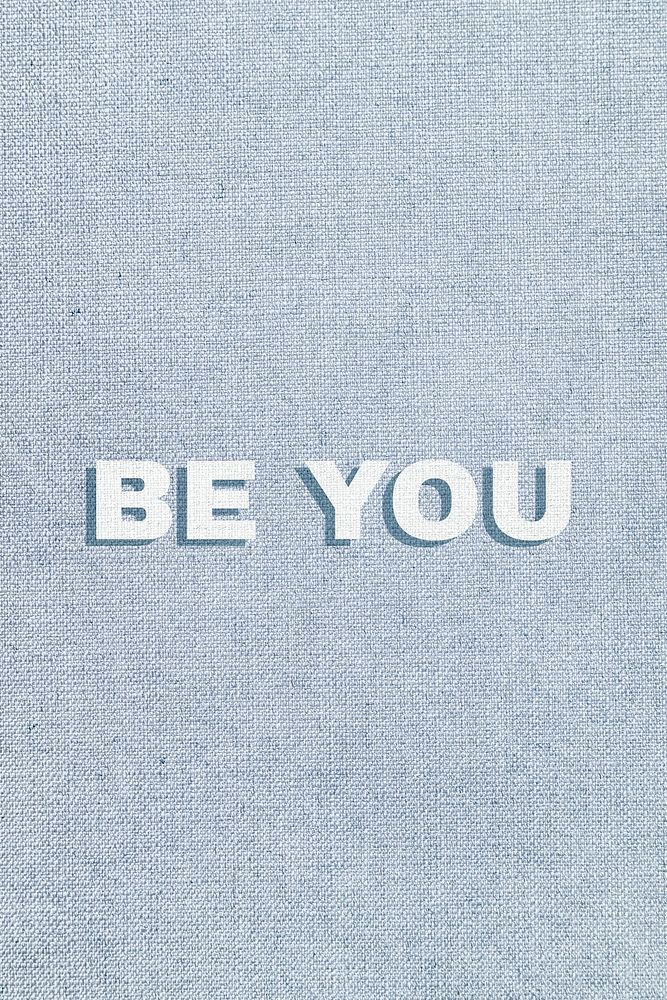 Be you pastel textured font typography