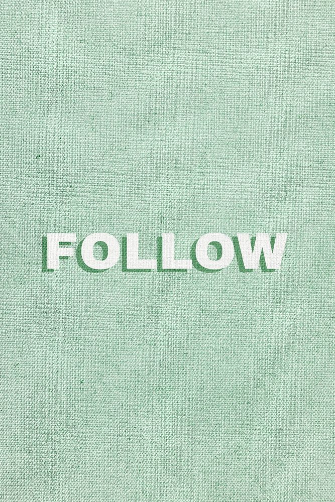 Follow text shadow bold font typography