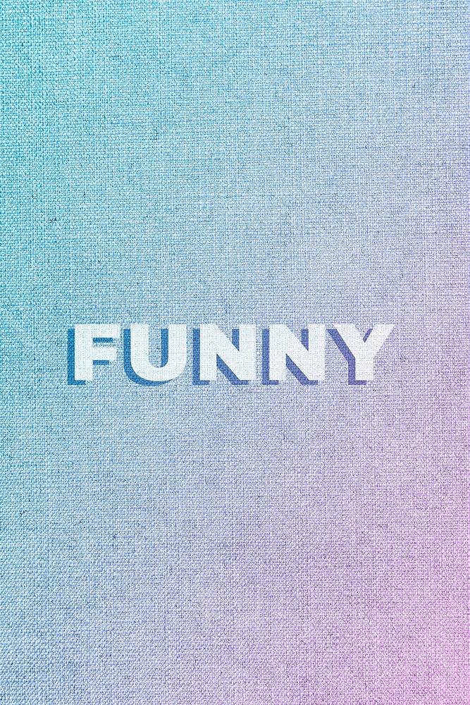 Funny text pastel fabric texture