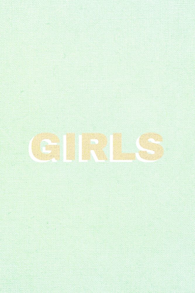 Girls text shadow bold font typography
