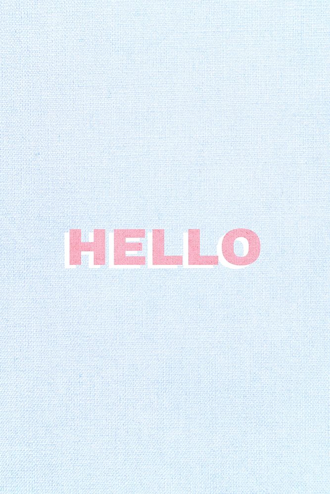 Hello greeting word message typography