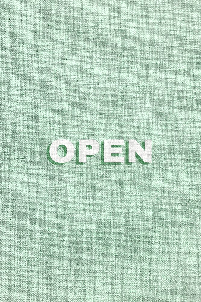 Open pastel textured font typography