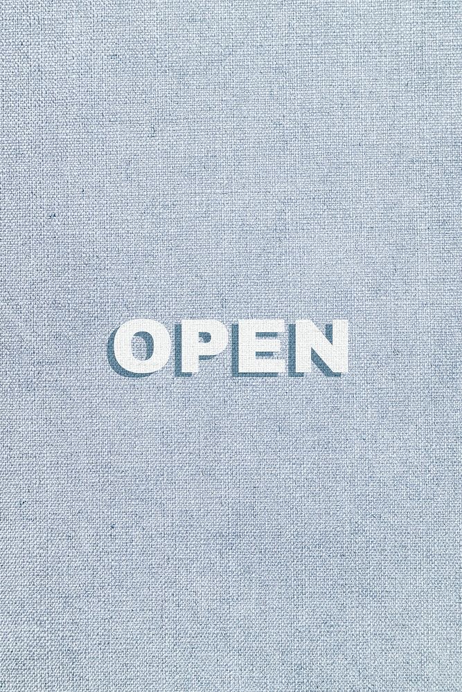 Open word pastel fabric texture
