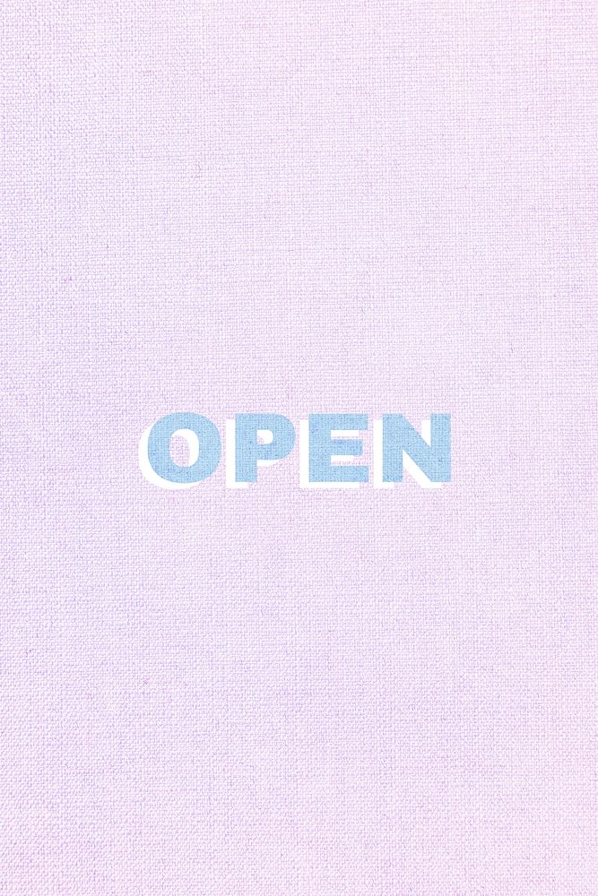 Open text pastel shadow font