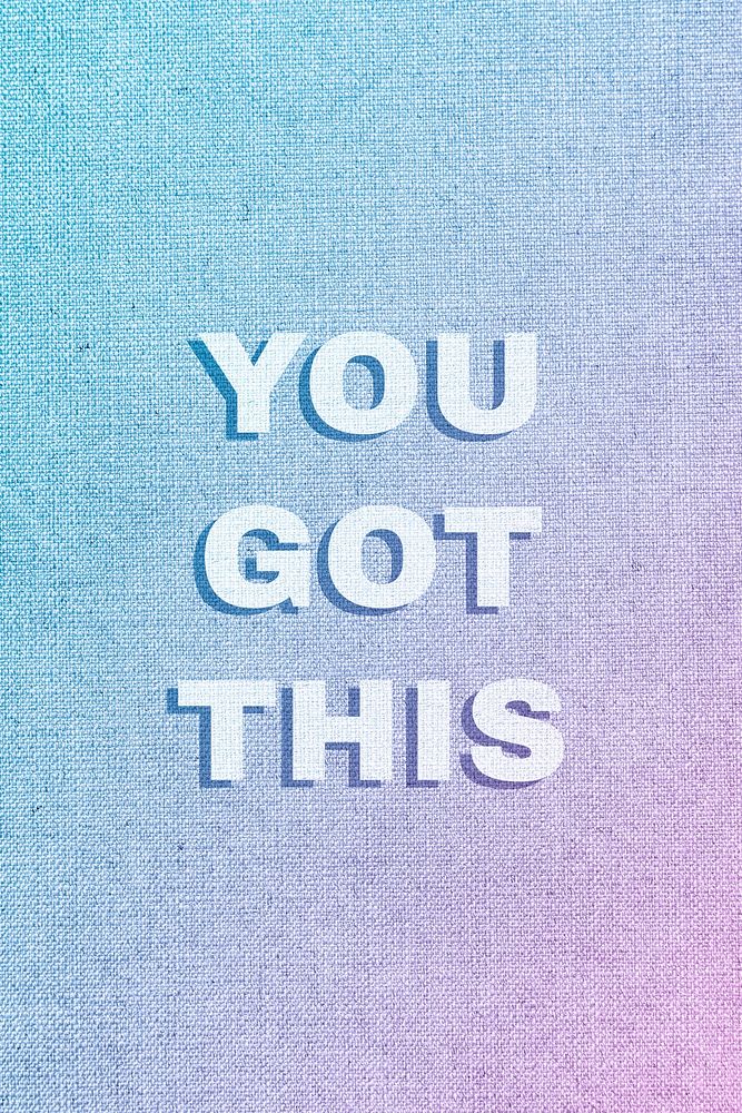You got this lettering bold font shadow typography
