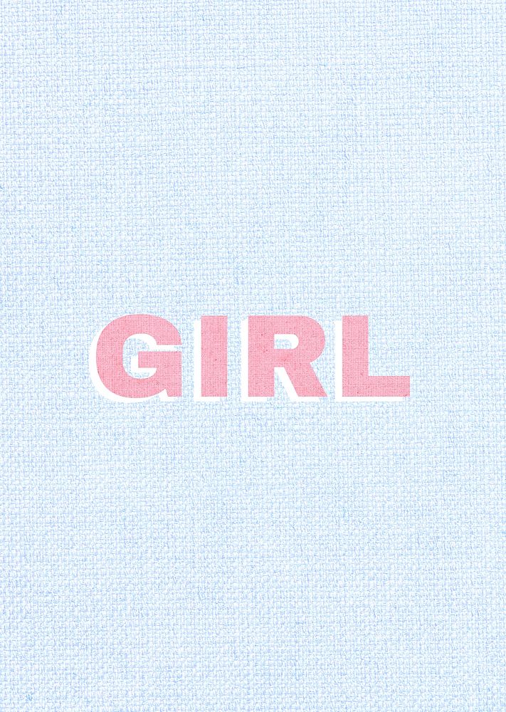 Psd Girl word typography font