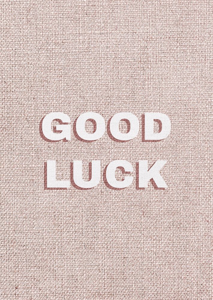 Psd good luck wish word typography 