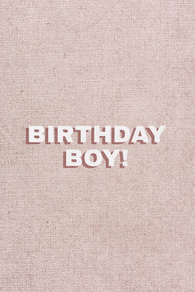 Birthday boy typography text