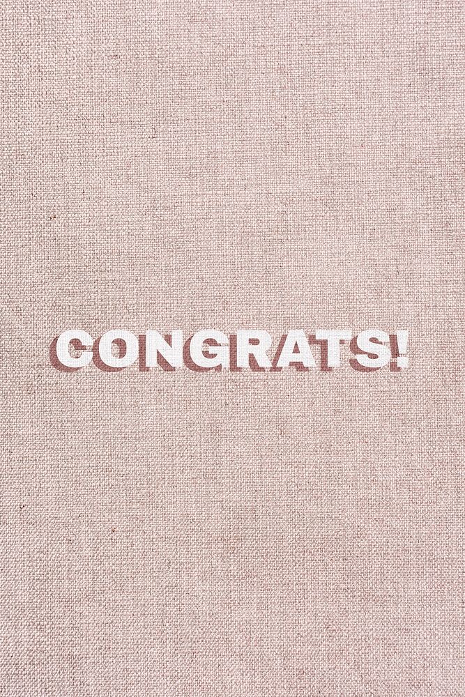Word congrats bold typography font