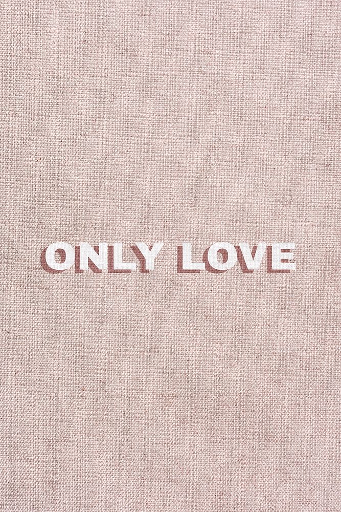 Only love bold word typography script