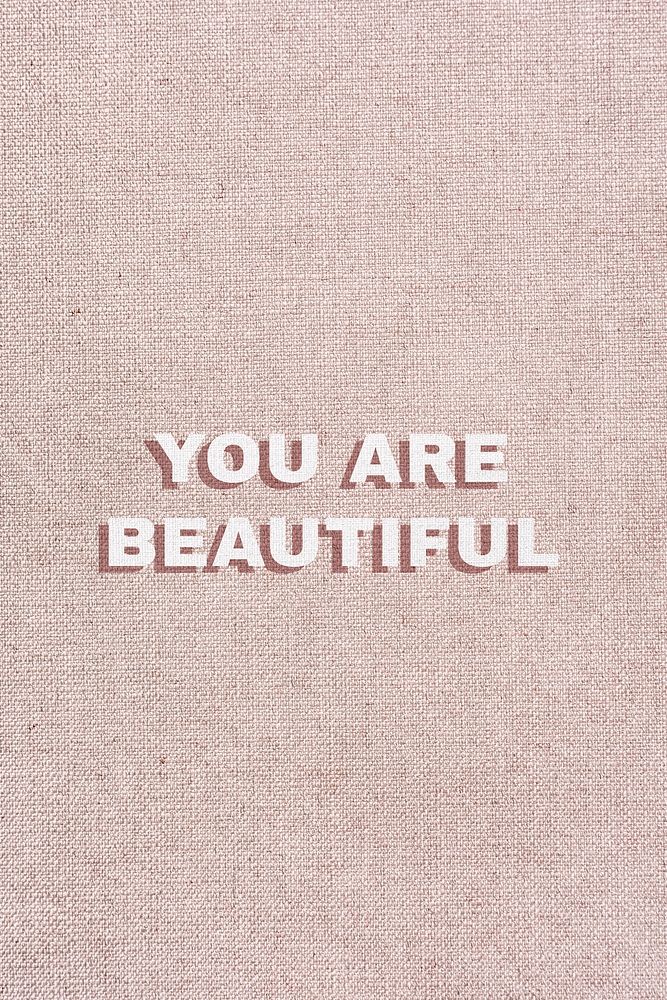 You are beautiful word typography love message