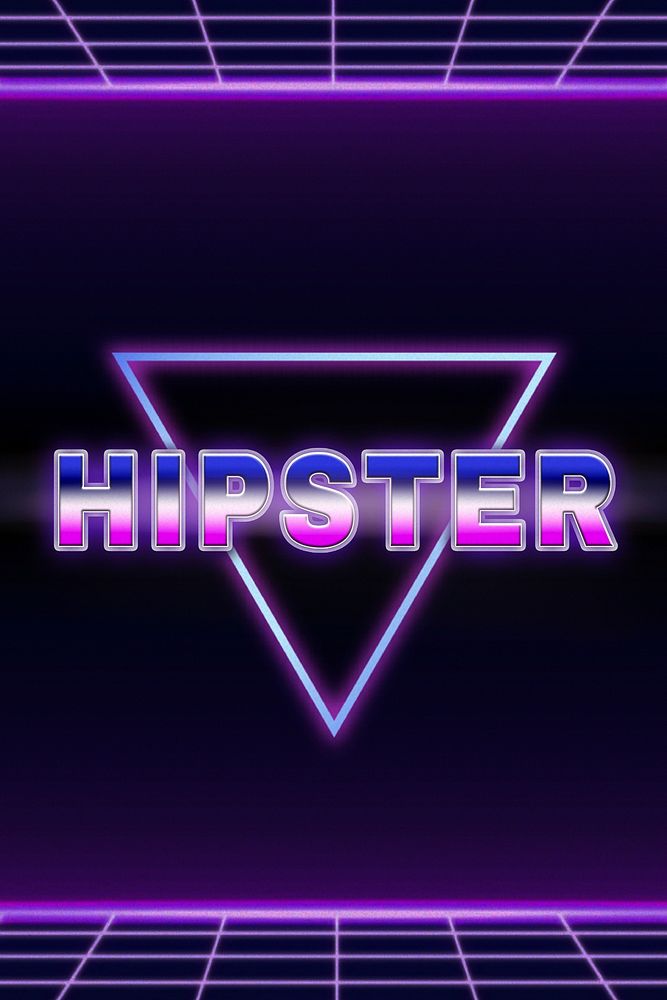 Hipster retro style word on futuristic background