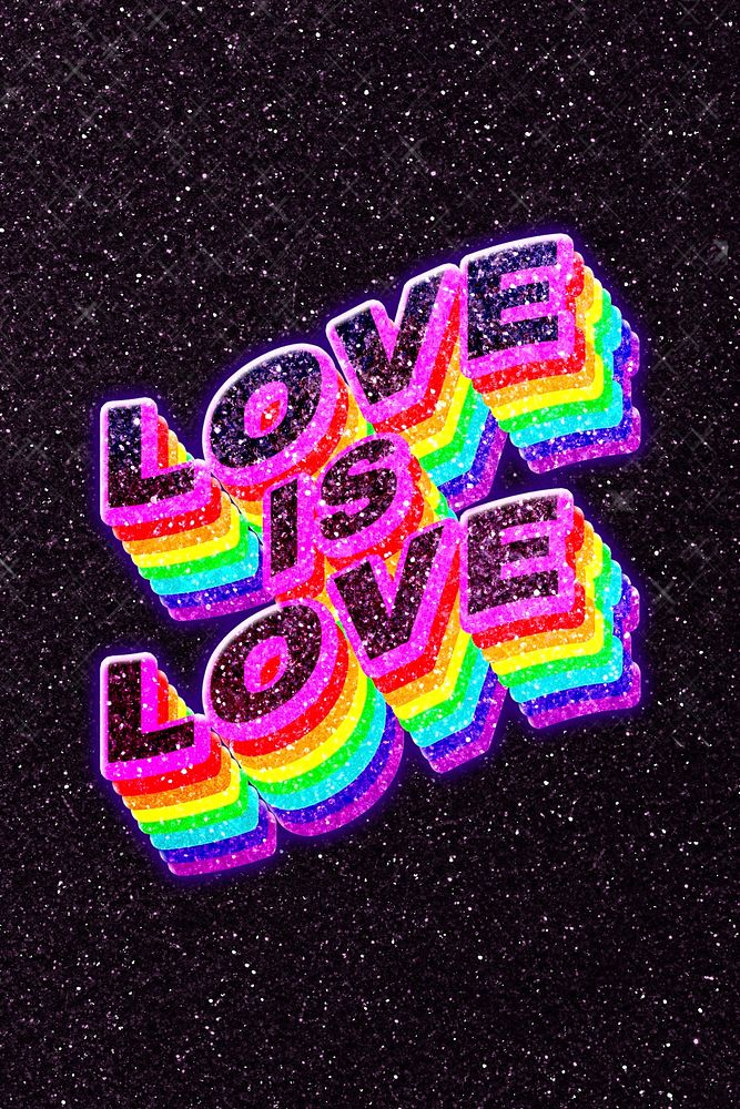 Love is love 3D lettering