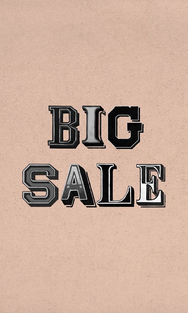 Big sale word clipart typography