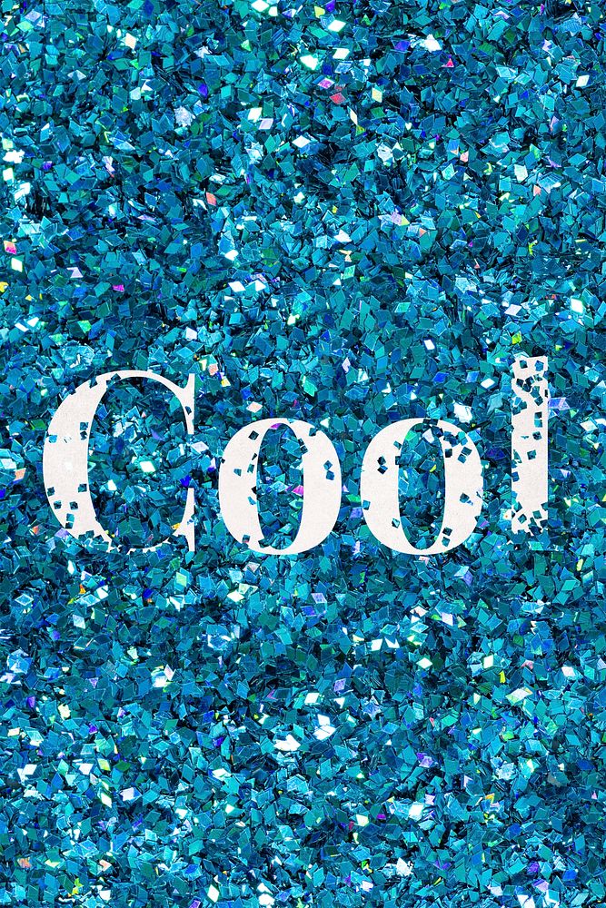 Cool psd glitter word text typography
