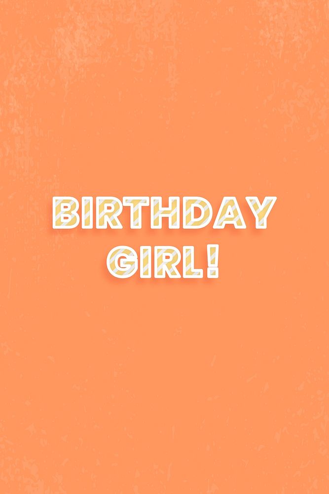 Candy cane birthday girl! message diagonal stripe pattern typography