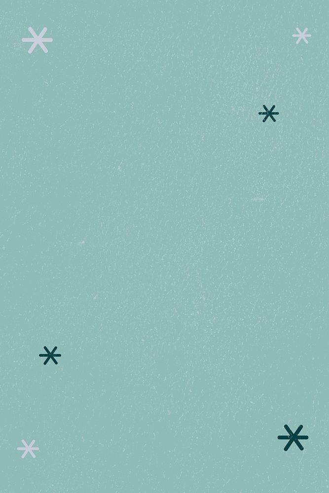 Snowflake pattern on green background