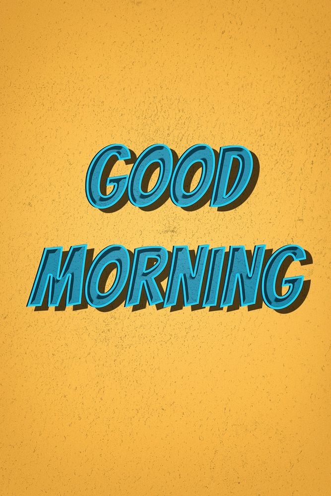 Good morning comic retro style typography illustration