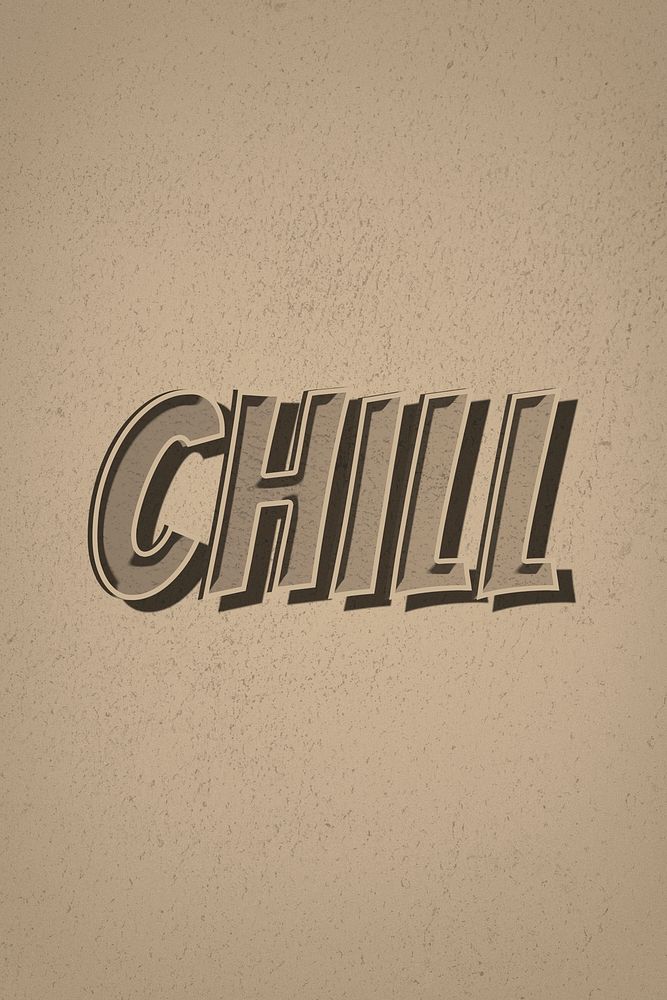 Chill word retro style comic typography
