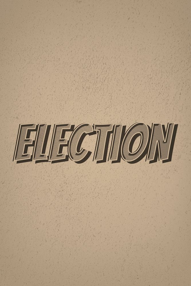 Election word retro style typography