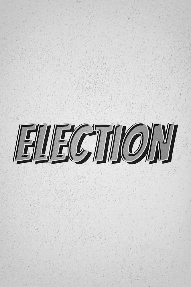 Election word retro style typography