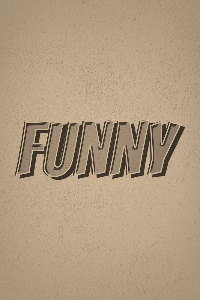 Funny word retro style typography