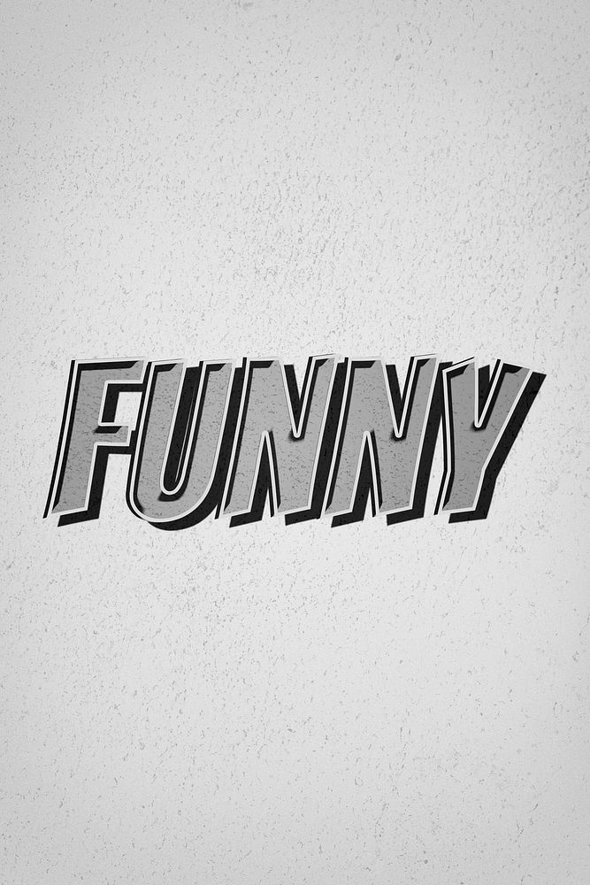 Funny word comic font retro typography