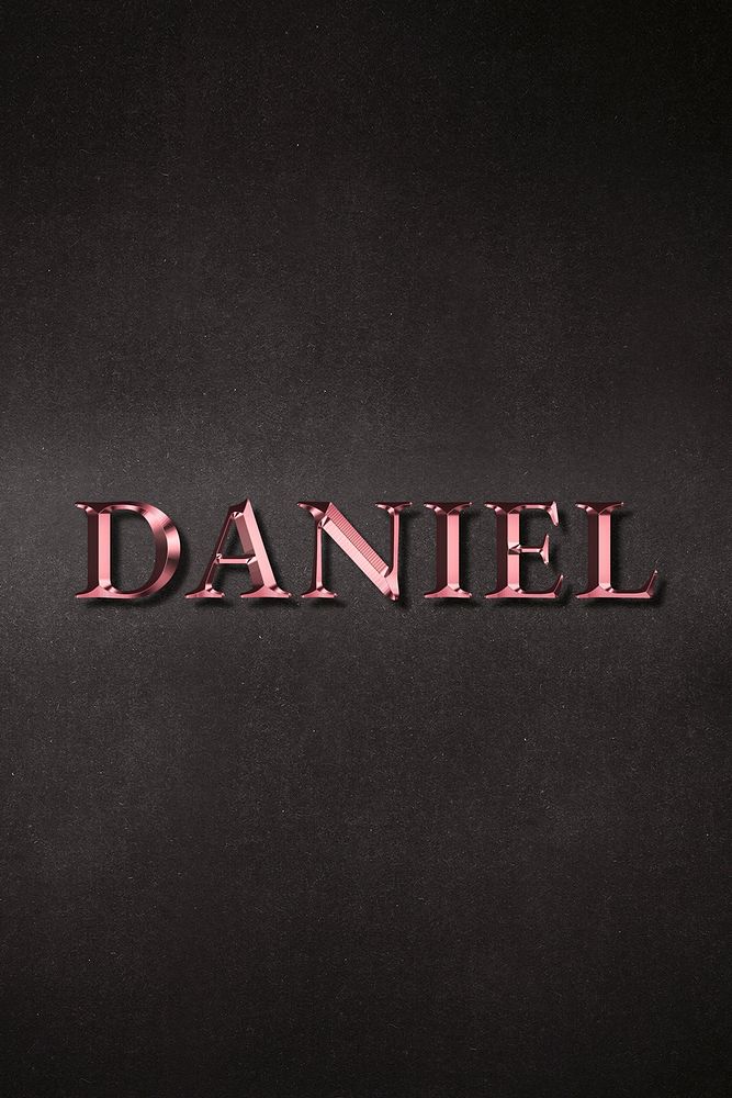 Daniel typography in rose gold design element