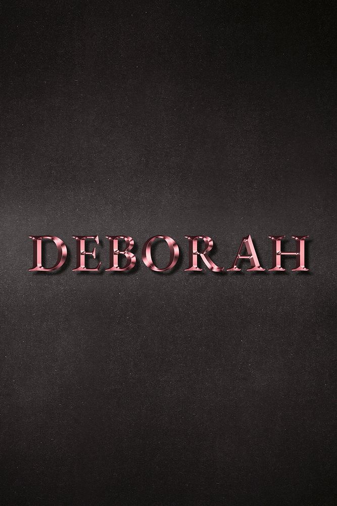 Deborah typography in rose gold design element