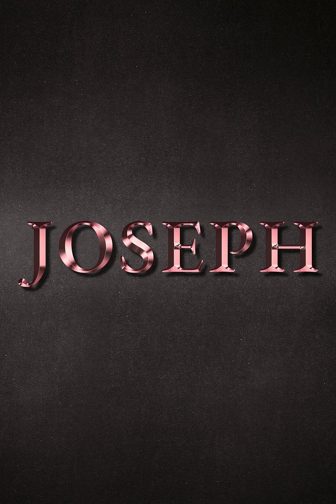 Joseph typography rose gold design | Free Photo - rawpixel