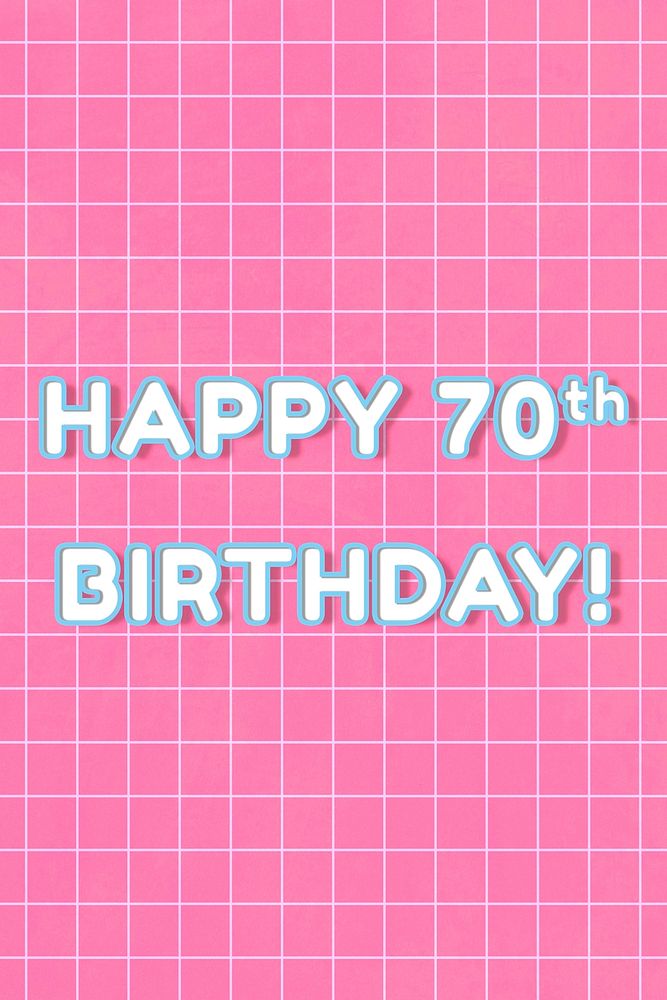 Neon miami now happy 70th birthday! bold font
