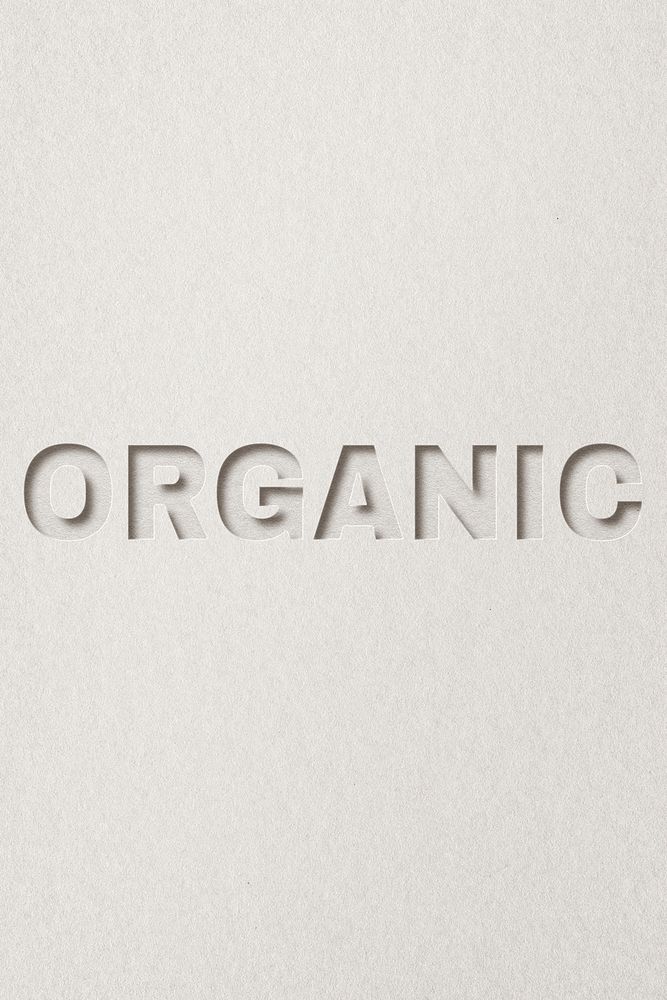 Organic lettering paper cut font typography